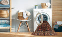 Machine Washable Traditional Gold Brown Rug in a Washing Machine, wshtr1824