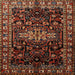 Square Traditional Gold Brown Persian Rug, tr1824