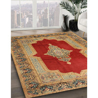 Traditional Gold Medallion Rug, tr1826