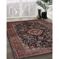 Traditional Dark Almond Brown Medallion Rug, tr1828