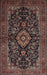 Machine Washable Traditional Dark Almond Brown Rug, wshtr1828