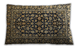 Traditional Classic Rectangular Metallic Gold Lumbar Throw Pillow, 13 inch by 19 inch, lbtr1829