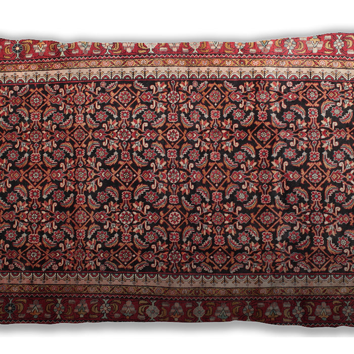 Traditional Classic Rectangular Sunrise Orange Lumbar Throw Pillow, 13 inch by 19 inch, lbtr182