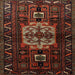 Square Traditional Sienna Brown Persian Rug, tr1831