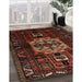 Traditional Sienna Brown Persian Rug in Family Room, tr1831