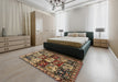 Machine Washable Traditional Peru Brown Rug in a Bedroom, wshtr1832