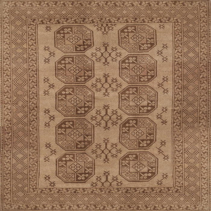 Square Traditional Saddle Brown Persian Rug, tr1833