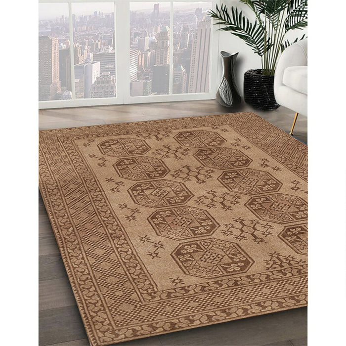 Traditional Saddle Brown Persian Rug in Family Room, tr1833