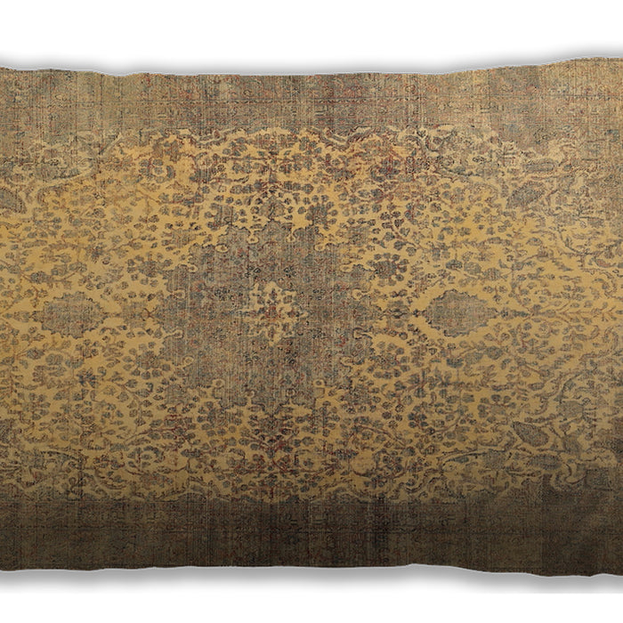 Traditional Classic Rectangular Orange Lumbar Throw Pillow, 13 inch by 19 inch, lbtr1834