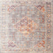 Square Traditional Desert Sand Beige Persian Rug, tr1835