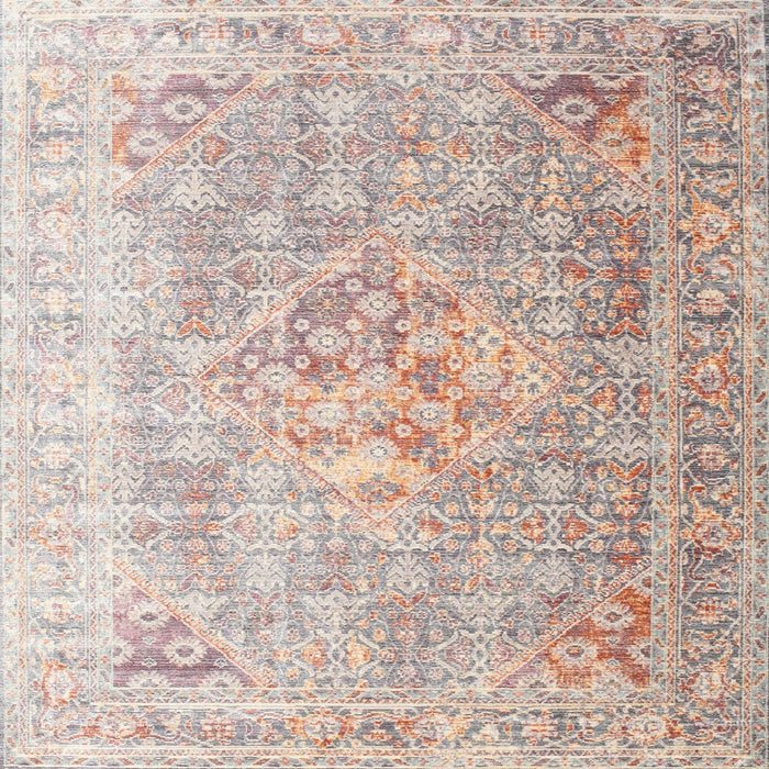 Round Machine Washable Traditional Desert Sand Beige Rug, wshtr1835