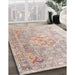 Traditional Desert Sand Beige Persian Rug in Family Room, tr1835