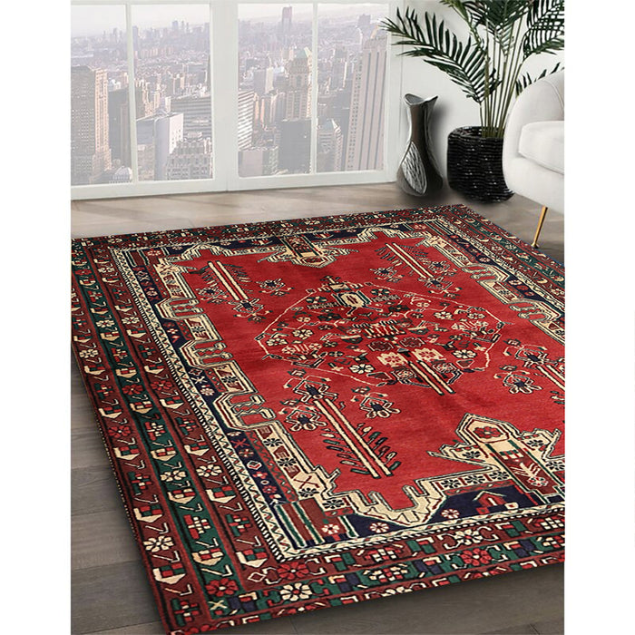 Machine Washable Traditional Brown Rug in a Family Room, wshtr1836