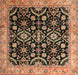 Machine Washable Traditional Bakers Brown Rug, wshtr1837