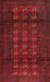 Machine Washable Traditional Red Rug, wshtr1838