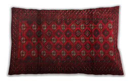 Traditional Classic Rectangular Red Lumbar Throw Pillow, 13 inch by 19 inch, lbtr1838