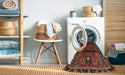 Machine Washable Traditional Sienna Brown Rug in a Washing Machine, wshtr1839