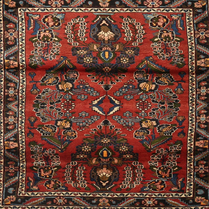 Square Traditional Sienna Brown Persian Rug, tr1839