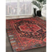 Traditional Sienna Brown Persian Rug in Family Room, tr183