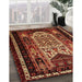 Machine Washable Traditional Chocolate Brown Rug in a Family Room, wshtr1840