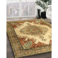 Traditional Yellow Orange Persian Rug, tr1842