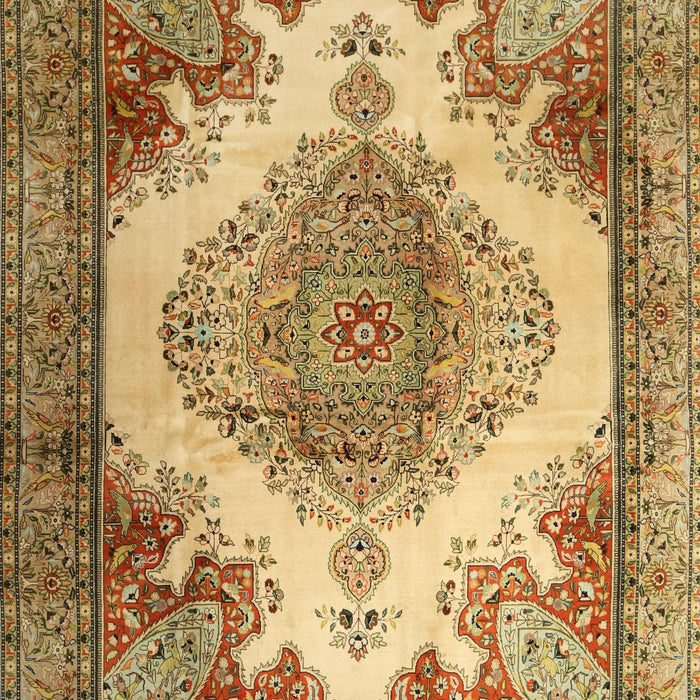 Traditional Yellow Orange Persian Rug, tr1842