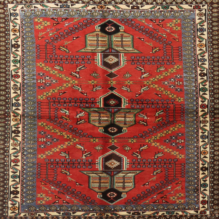 Square Traditional Red Persian Rug, tr1843
