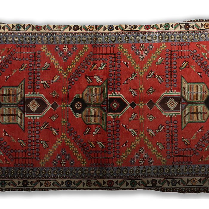 Traditional Classic Rectangular Tomato Red Lumbar Throw Pillow, 13 inch by 19 inch, lbtr1843