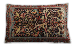 Traditional Classic Rectangular Orange Brown Lumbar Throw Pillow, 13 inch by 19 inch, lbtr1844