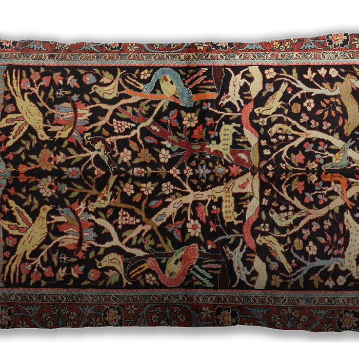 Traditional Classic Rectangular Orange Brown Lumbar Throw Pillow, 13 inch by 19 inch, lbtr1844