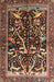 Machine Washable Traditional Orange Brown Rug, wshtr1844