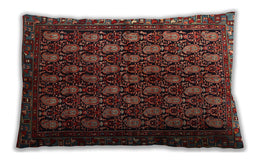 Traditional Classic Rectangular Saffron Red Lumbar Throw Pillow, 13 inch by 19 inch, lbtr1846