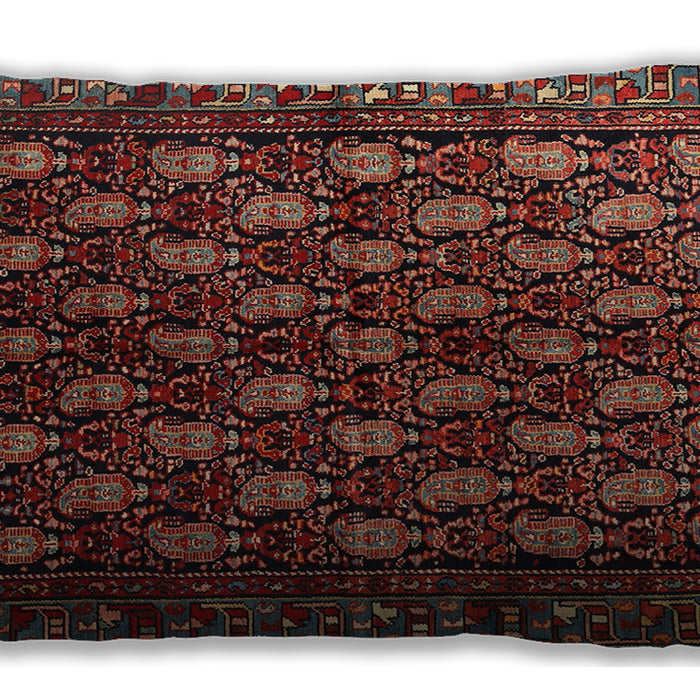 Traditional Classic Rectangular Saffron Red Lumbar Throw Pillow, 13 inch by 19 inch, lbtr1846