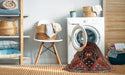 Machine Washable Traditional Sienna Brown Rug in a Washing Machine, wshtr1847