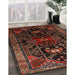 Traditional Sienna Brown Persian Rug in Family Room, tr1847