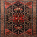 Square Traditional Sienna Brown Persian Rug, tr1847