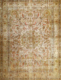 Machine Washable Traditional Light Brown Rug, wshtr1848