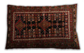 Traditional Classic Rectangular Dark Sienna Brown Lumbar Throw Pillow, 13 inch by 19 inch, lbtr1849
