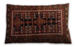 Traditional Classic Rectangular Dark Sienna Brown Lumbar Throw Pillow, 13 inch by 19 inch, lbtr1849