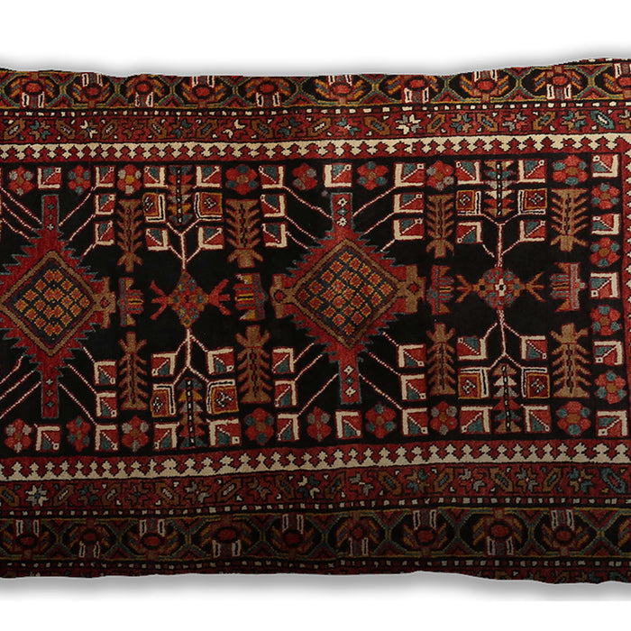 Traditional Classic Rectangular Dark Sienna Brown Lumbar Throw Pillow, 13 inch by 19 inch, lbtr1849