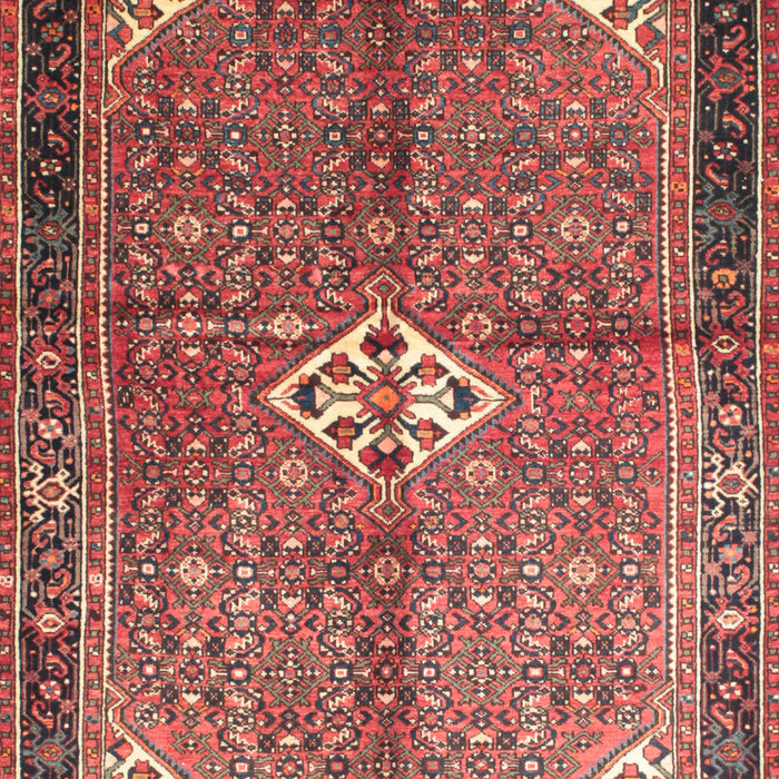 Machine Washable Traditional Orange Salmon Pink Rug, wshtr184