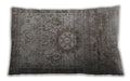 Traditional Classic Rectangular Gunmetal Gray Lumbar Throw Pillow, 13 inch by 19 inch, lbtr1850