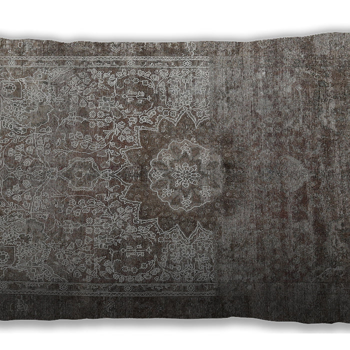 Traditional Classic Rectangular Gunmetal Gray Lumbar Throw Pillow, 13 inch by 19 inch, lbtr1850