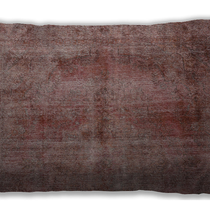 Traditional Classic Rectangular Chestnut Brown Lumbar Throw Pillow, 13 inch by 19 inch, lbtr1851