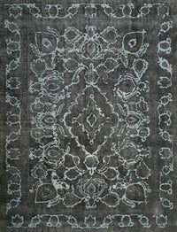 Machine Washable Traditional Silver Gray Rug, wshtr1852