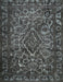 Machine Washable Traditional Silver Gray Rug, wshtr1852