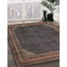 Traditional Burgundy Brown Persian Rug in Family Room, tr1853