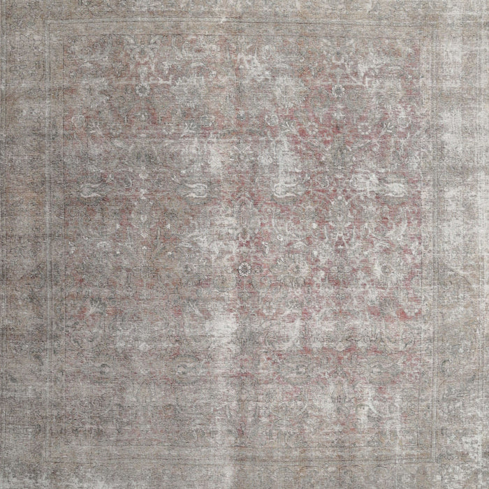 Machine Washable Traditional Rose Dust Purple Rug, wshtr1858