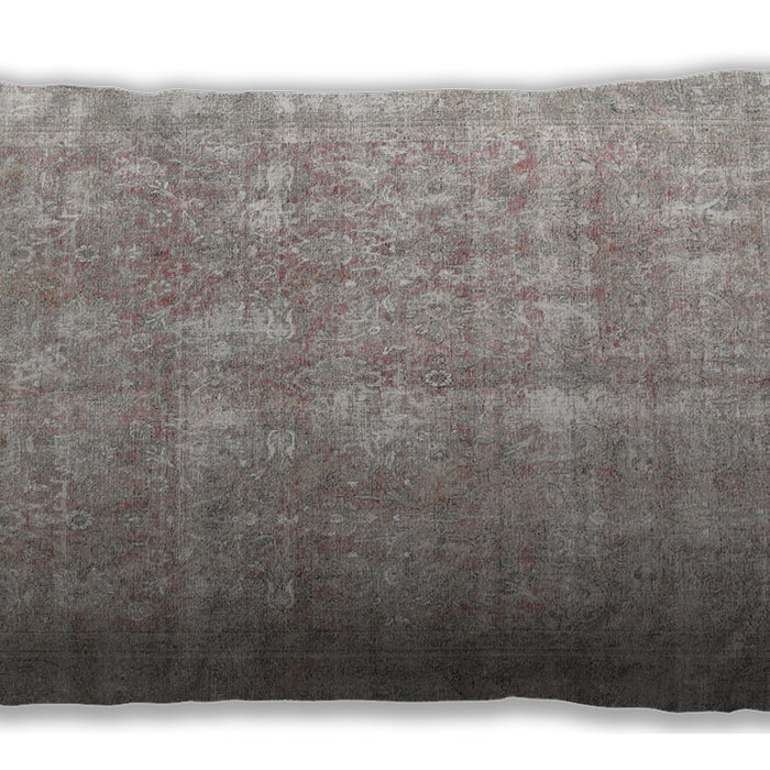 Traditional Classic Rectangular Rose Dust Purple Lumbar Throw Pillow, 13 inch by 19 inch, lbtr1858