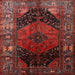 Square Traditional Chestnut Brown Persian Rug, tr1859